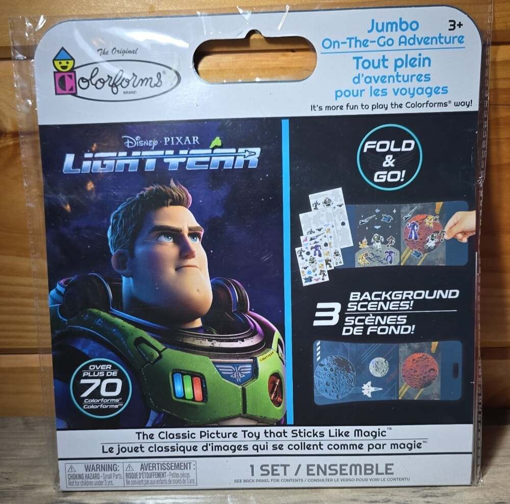 Colorforms Jumbo:LIGHTYEAR (Buzz)Disney-PIXAR On-The-Go Adventure NEW:Toy Story
